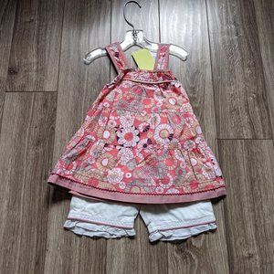 NWT Baby Girl (6-9M) - MEXX 2pcs. Sleeveless Dress and Capri Set
